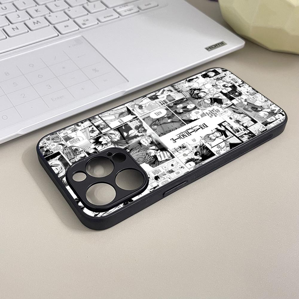 

L-Lawliet Death Note Phone Case Tempered Glass For IPhone 16 13 14 17 12 15 11 Pro Max Plus Mini XR SE2020 Coque iPhone 11