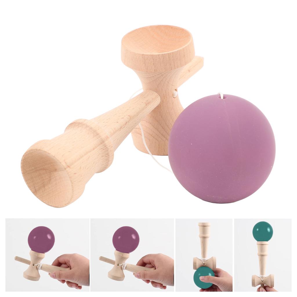Kendama Wooden Kendama Toy Portable Kendama Improves Hand Eye Coordination with String for Indoor and Outdoor