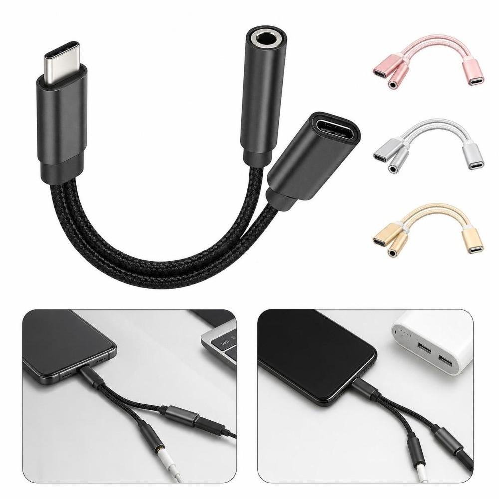 USB C To 3.5mm Type C Audio Adapter Male To Female Audio Converter Adapter 3.5mm Jack Connector