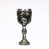 Medieval Goblet Dragon Chalice Silver Skulls Bones Fantasy Dragon Blood Wine Goblet Stainless Steel Halloween Coffee Beer Cup