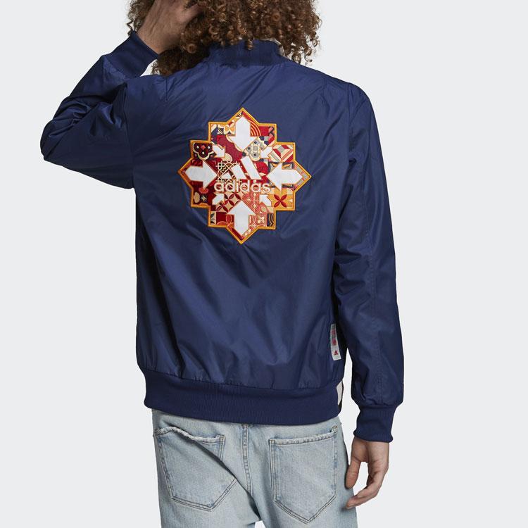 Adidas Afc Lny Bomber Jacket With Arsenal Football Logo Men Outerwear Navy HA5260