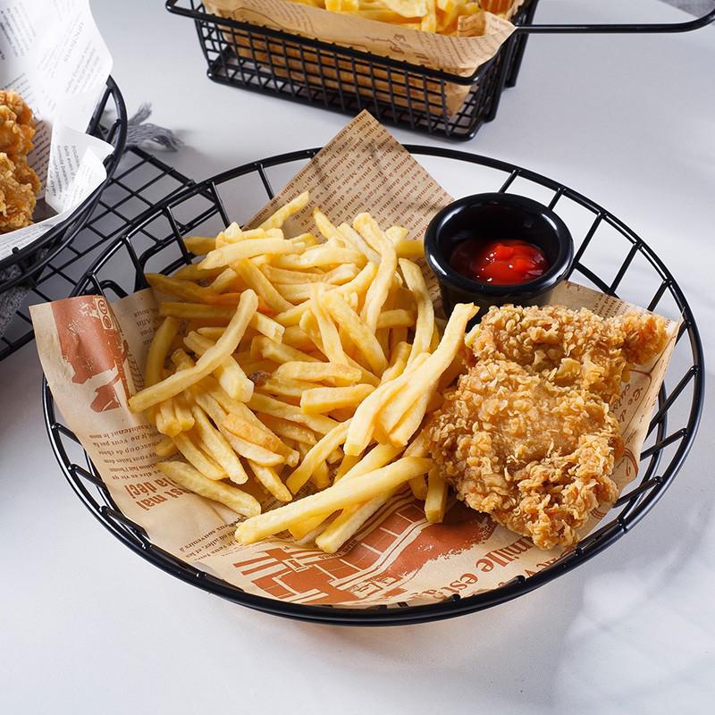 Creative Snack Basket: French Fries, Chicken Wings, Fried Chicken, Bread, and Bar Snack Holder