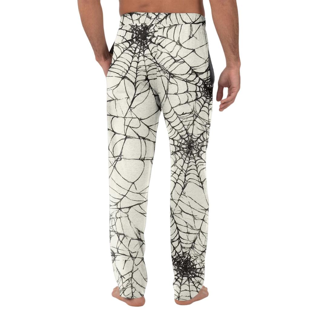 Ανδρικό Πλεκτό Παντελόνι Casual με Τσέπη και Χαλοουίν Πρίιτ Παντελόνι Πιτζάμας