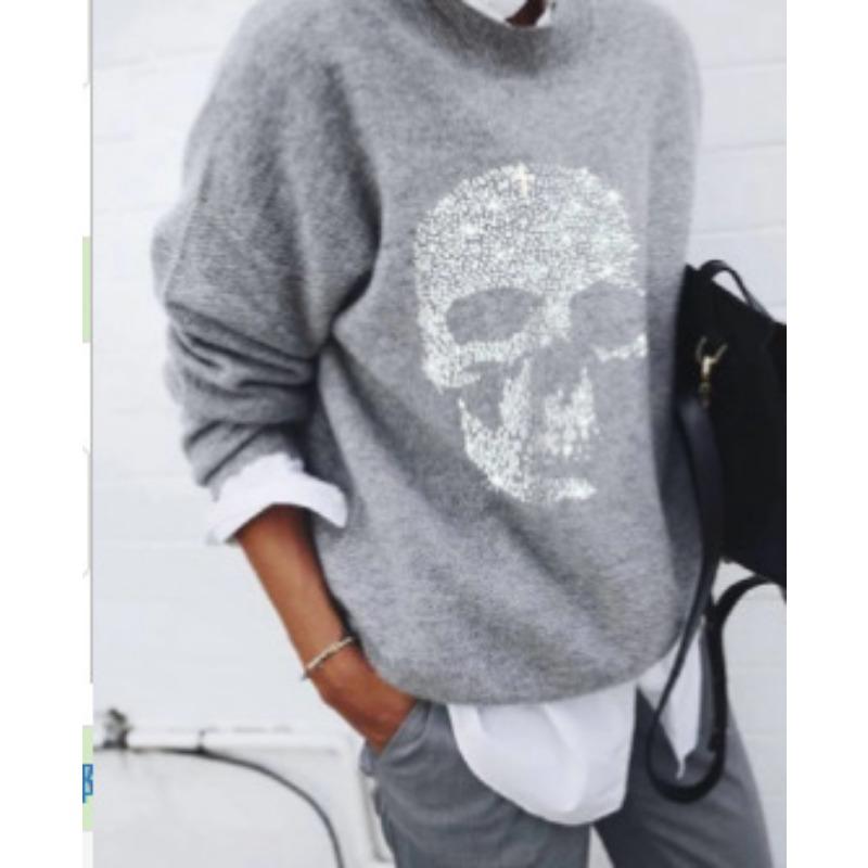 Women's Fashion Casual Spring Autumn Flower Pattern Print Long Sleeve O-Neck Blouses & Shirts