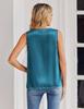 Women's European Summer 2026 V-Neck Satin Camisole Sleeveless Top