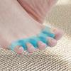 2pcs Four-Hole Toe Separator Silicone Overlap Toe Corrector Thumb Hammer Insoles Corrector Reusable Toe Spacers for Feet Spacers