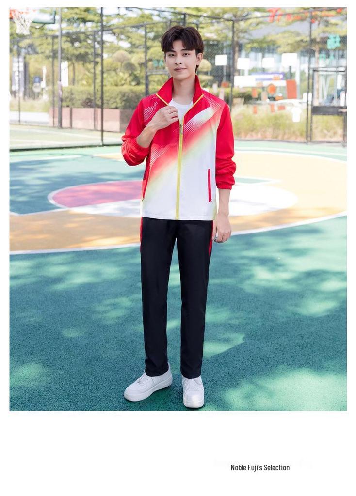Unisex Spring-Autumn Sportswear Set: Student & Coach Casual Team Uniform