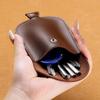 Retro Pull Out Key Holder Pu Leather Key Case Portable Keychain Pouch Multi-Functional Mini Coin Purse For Men Women Daily Use