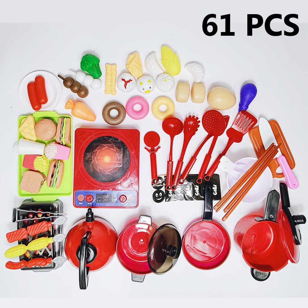 Non-Toxic Simulation Education Pretend Play Children Toys Kitchen Toys Set For Kids Baby Toys Cutting Fruit Cooking Kitchen Utensils Childrens