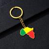 Portachiavi Premium in Acciaio Inossidabile con Ciondolo Mappa Bandiera Africa Ghana Nigeria Capo Verde Congo Uganda Regalo per Appassionati di Viaggi