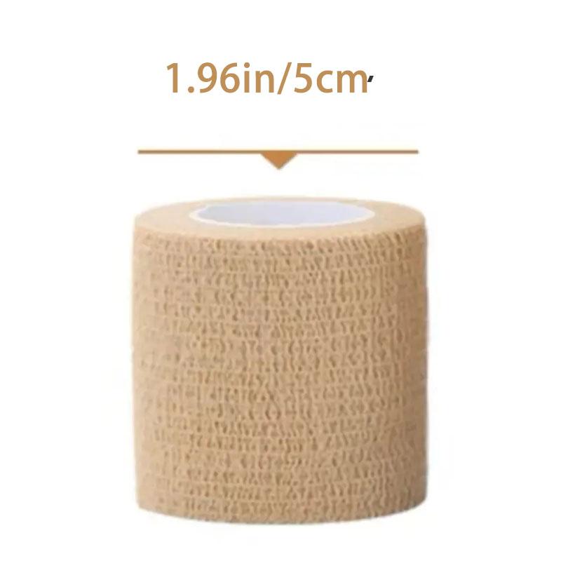 10 Rolls Medical Adhesive Bandage Elastic Breathable Sports Self Adhesive Tape Beige Wrap Finger Tape For Wrist Ankle First Aid