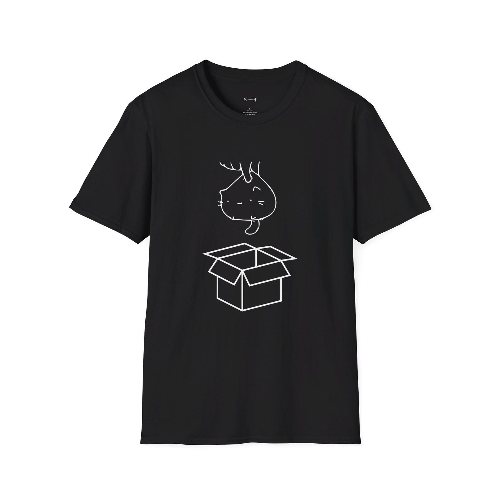 Put the cat in the box l Cat T-shirt l Unisex Softstyle T-shirt XL