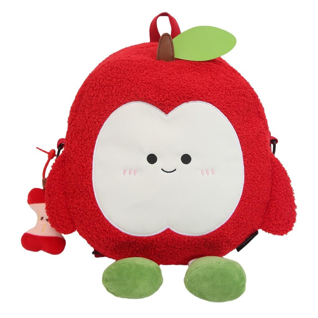 Winter Cute Apple Canvas Shoulder Bag For Students Compact Stylish Daily Carry