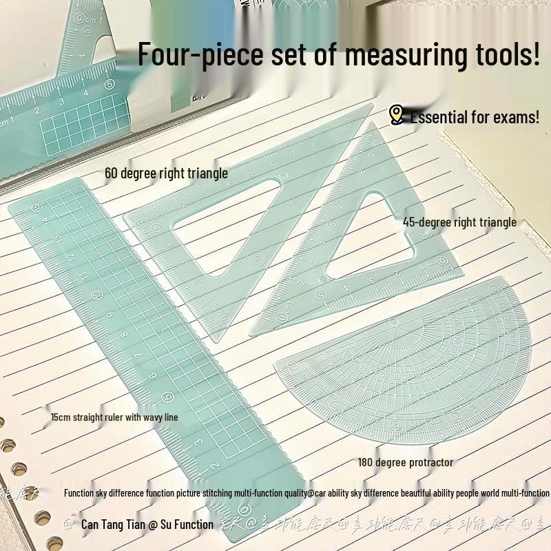 15cm Jelly Triangle Ruler - Wavy Design for Students 15cm