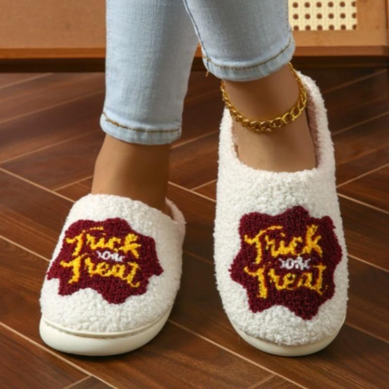 Fashion House Fuzzy Slipper Men Male Ghost Face Blue Evil Eye Home Shoes Plush Winter Warm Indoor Floor Non Slip Women Female Halloween