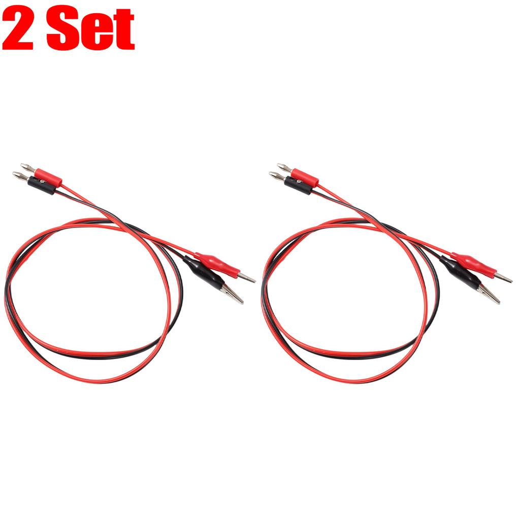 1/10Sets Banana Plug To Alligator Clip Multimeters Standard Electrical Test Equipment Test Leads Two-End Connector Supplies