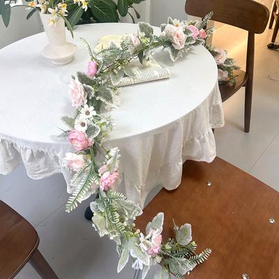 Vigne de Rose Artificielle Imitation 1,8 Mètres, Fausse Vigne de Fleurs Décoration de Fond pour Mariage Extérieur à Domicile
