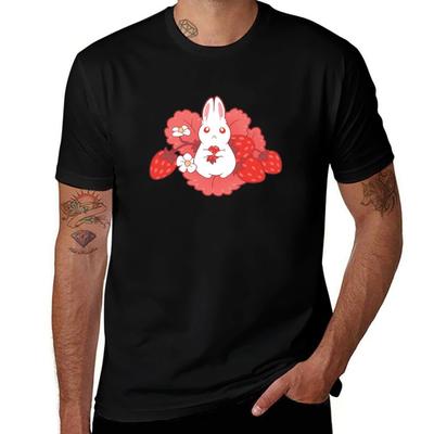 Strawbunny Delight T-Shirt Man T Shirt Cotton T Shirt Man Cotton T-Shirt