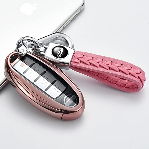 Yoshinari NISSAN Infiniti Smart Key Case Key Holder for Nissan Days Serena X-Trail Elgrand Skyline Note Cube Juke Etc. Luxury Key Case Stylish St