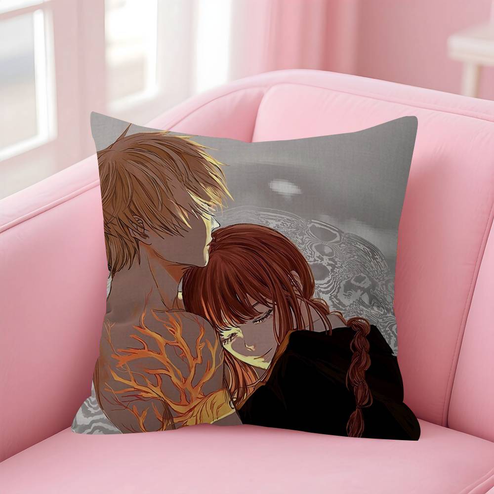Anime CChainsaw Man The Movie Reze Arc Cushion Cover Inches Farmhouse Decor Home Throw Pillow Covers For Couch Decorations