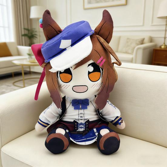 Decorative Collectible Doll Cartoon Appearance Soft PP Cotton Filling Stress Relief Plush Toy