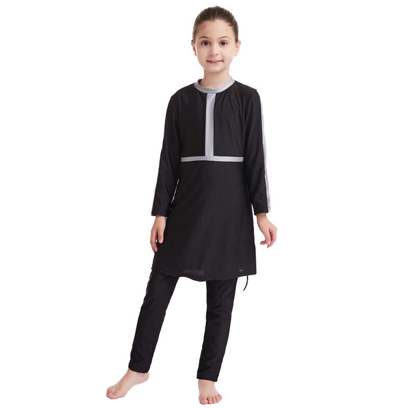 Swimming Wear for Girls Muslim Islamic Three Pieces Swimsuit Kids' Burkinis Swimwear for Children Swimming Set 3-12 Years