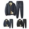 Men's Thickened Color Casual SPORT Pants + Color Fleece Warm Jacket NEW SPORT Pocket Label