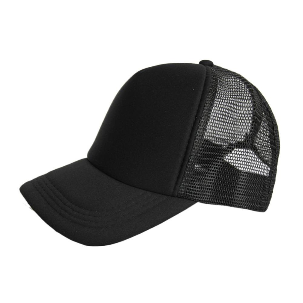 Black Mesh Back Trucker Cap The Viral Summer Accessory Men & Women Daily Streetwear&Outdoor Activities Breathable & Adjustable