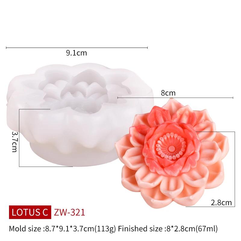 Cherry Blossom Candle Silicone Mold Flower Candle Silicone Mold Home Decoration Flower Mold Flower Aromatherapy Candle Silicone