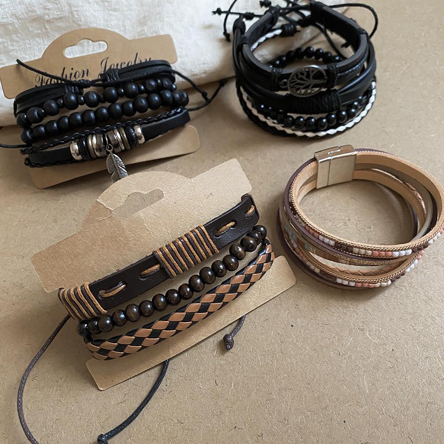 Chic Multi-layer Rhinestone Leather Bracelet: Trendy, Versatile, and Stylish Bangle for Women.