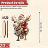 8/16Pcs Christmas Wooden 2D Santa Claus Flat Hanging Pendant Tree Decoration Perfect Holiday Gift 2025 Decor Bedroom Living