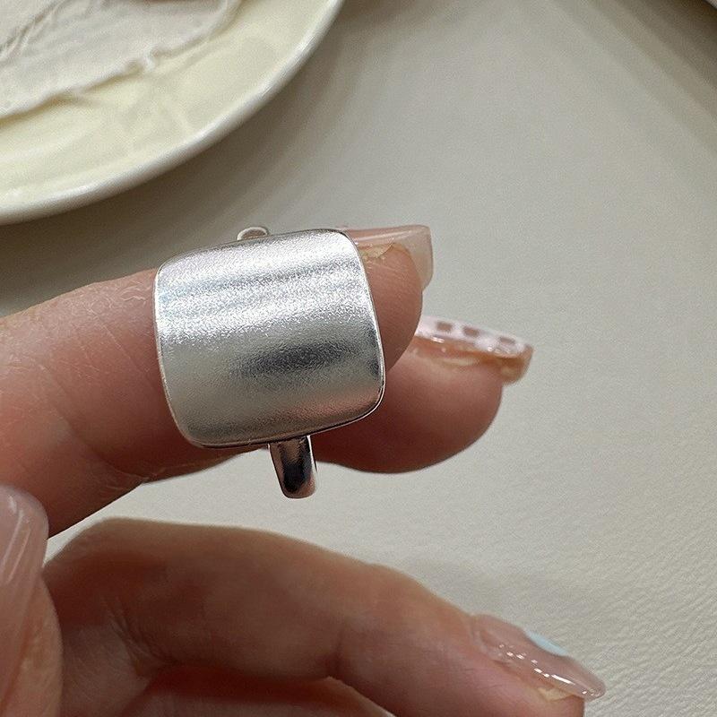 925 Silver Open Finger Ring Punk Heart Irregular Geometric Stackable For Women Girl Jewelry Gift Dropship