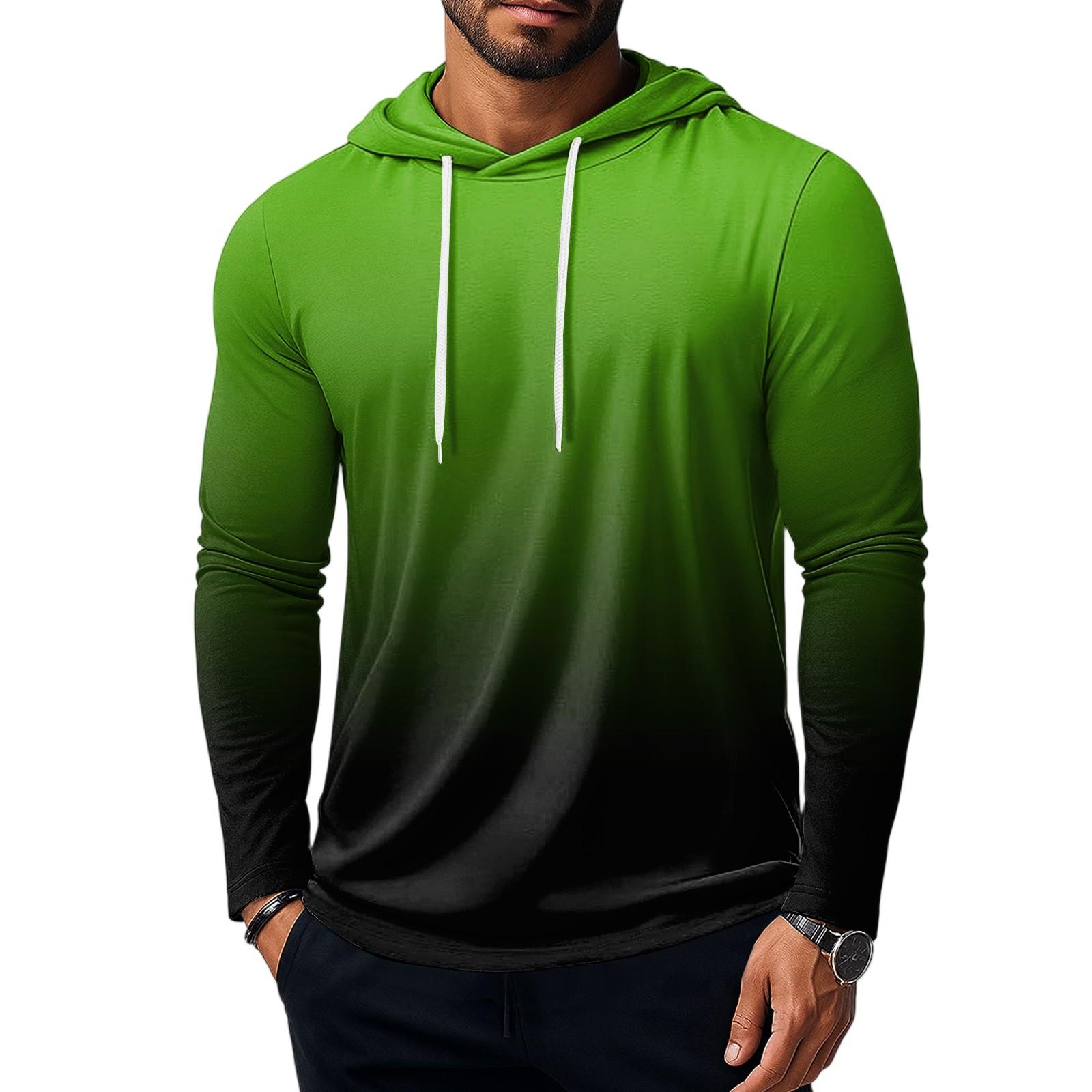 

Мужская толстовка с коротким рукавом, хлопковая толстовка с капюшоном, легкая толстовка, худи, пуловер XXXL зелёный