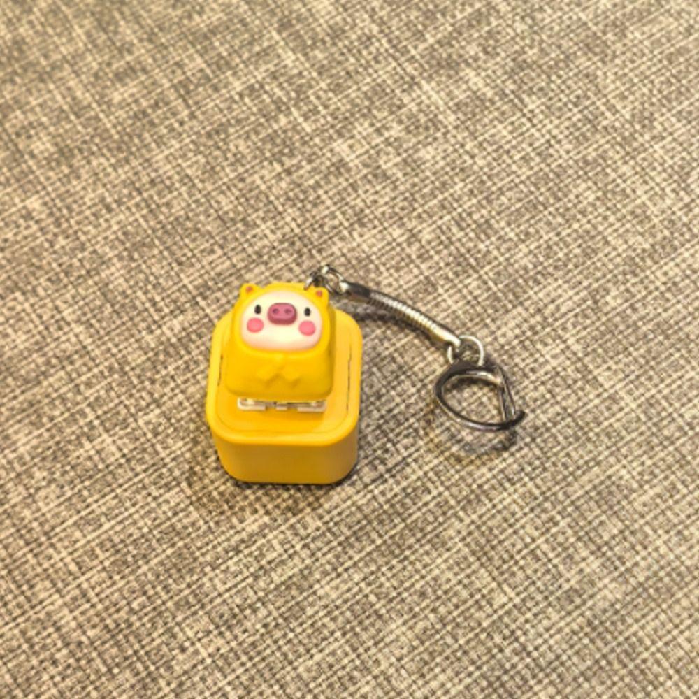 Mouse Shape Finger Keyboard Caps Cartoon Hamster Keychain Relaxing Clicker Toy  Pass The Time