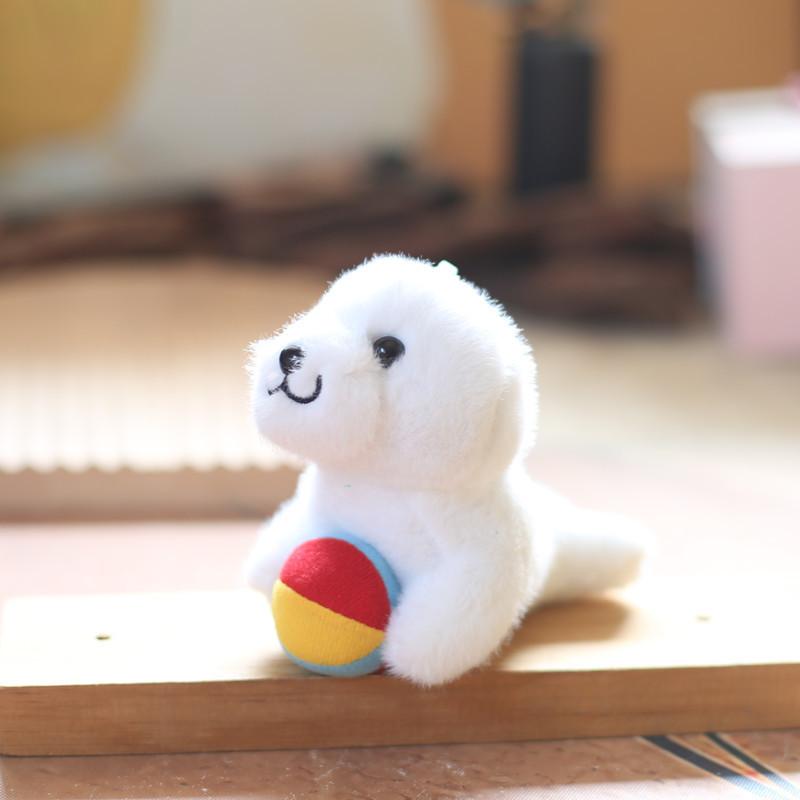 

Плюшевый тюлень Милый брелок Пушистая игрушка Ультрамягкая набивная игрушка Аксессуар для сумки