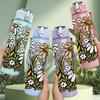 1PC Daisy Wildflower Botanical Print 750ml Color Plastic Sports Water Bottle Leakproof Flip Straw Lid Suitable for Sports Office Home Use