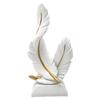 Elegant Resin Feathered Sculpture with Base Decoration For Living Room Entryway Ornament With Realistic Texture Gift