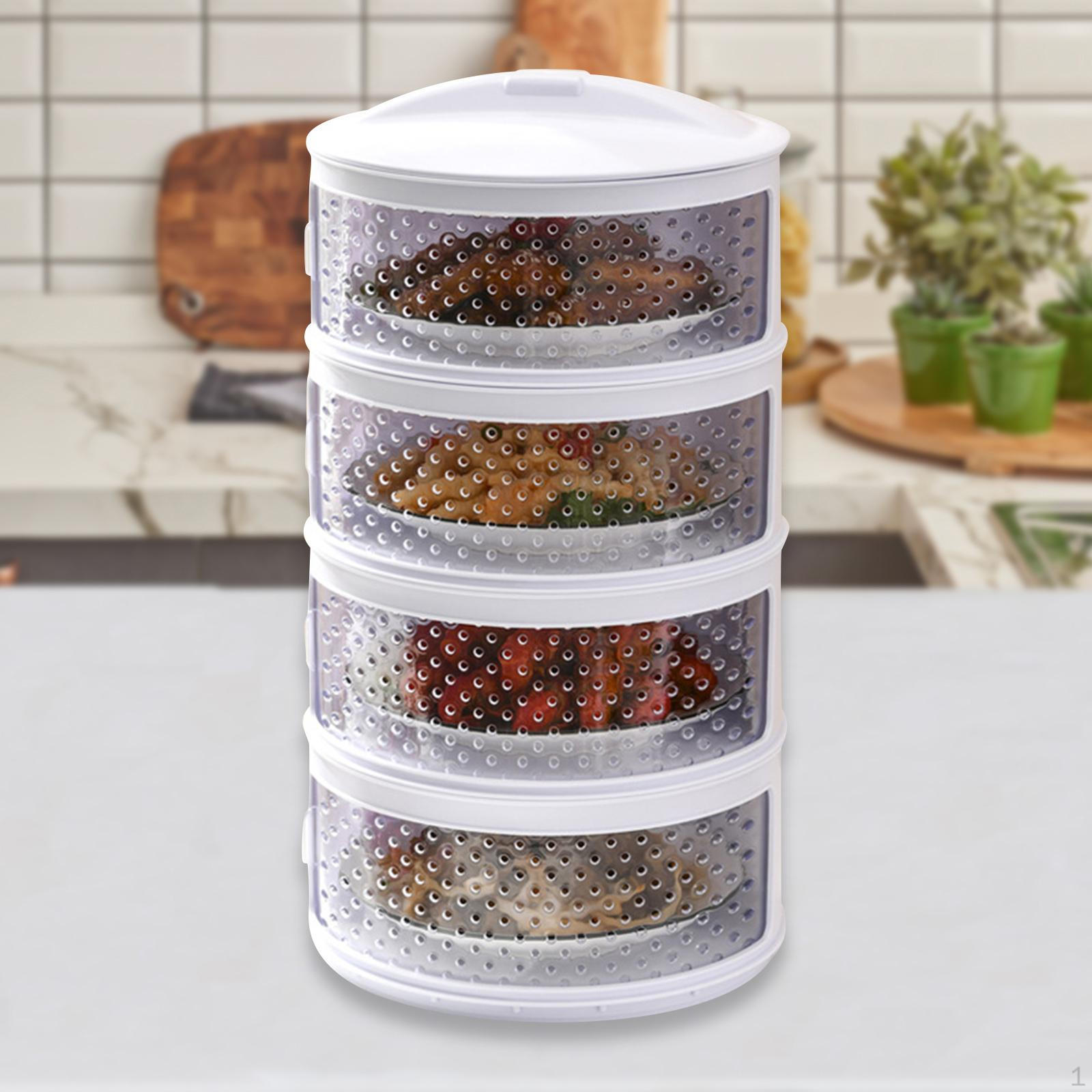 

Многослойная защитная сетка для пищевых продуктов, тарелки для сохранения тепла, миски, блюдо для дома 4 Layers