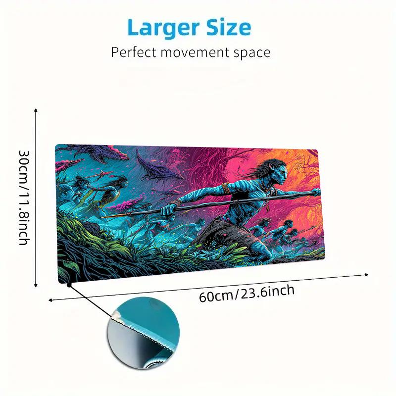 Avatar Color Mouse Pad Large Gaming Table Cushion Non-slip Laptop Tablet Big Mousepad XXL Mat Mini PC Playmat With Lock Edge