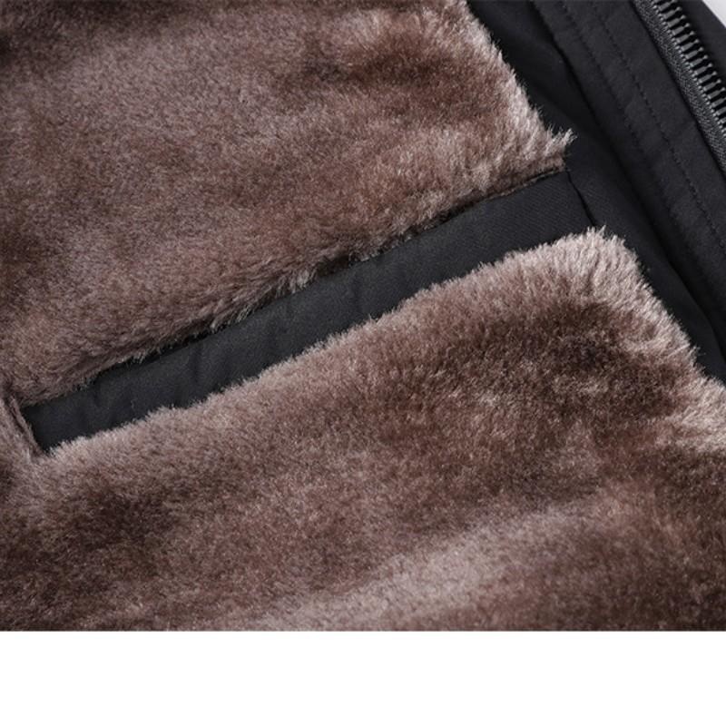 Pánské tlusté zateplené kabáty bomber bundy Pánské tlustší Teplé plyšové bundy s kapucí Kabát s kapucí Fleece Pánské bundy Outwear Jaqueta Masculina