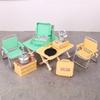 Interactive Doll House Scene Decoration Set With Collapsible Furniture Table Chair For Realistic Camping Scene Setting