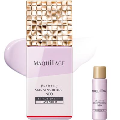 Maquillage Makeup Base Increased Volume Set Dramatic Skin Sensor NEO Lavender 25mL+5mL SPF50+ PA++++ Liquid Type Longevity Oil Control UV Protection