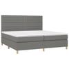 VidaXL Slat Bed Base with Mattress and LED, Upholstered Bed with Headboard, Double Bed, Adult Bedroom Bed, 3135542