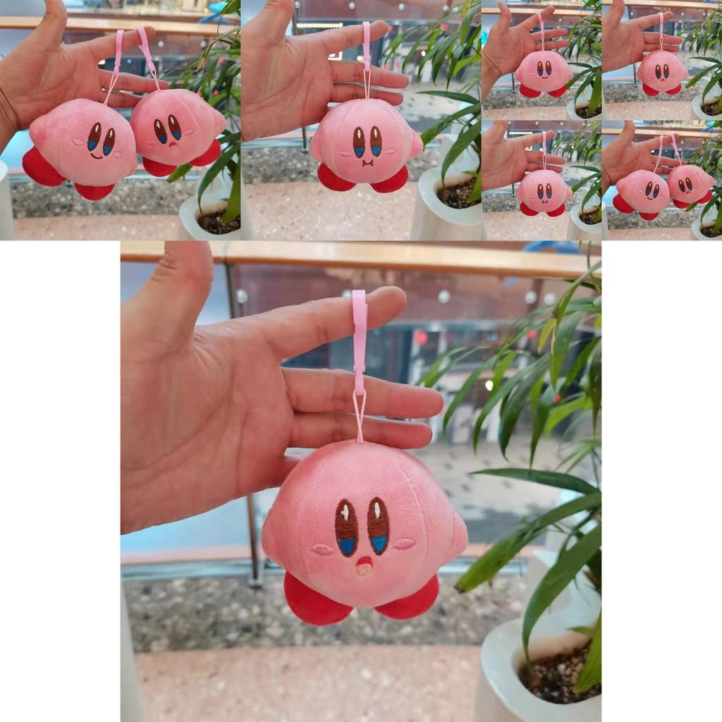 Adorable Cartoon Kirby Keychain Plush Doll Cute Animal Bag Charm Decor 10cm Soft Toy