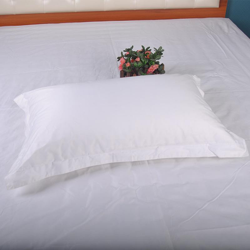 Pure White Cotton Sateen Hotel Pillowcase
