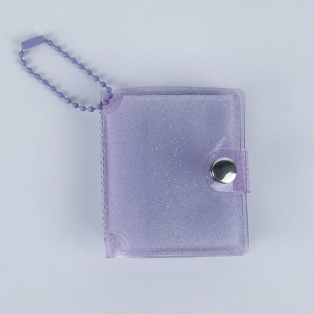 Snap Button Design Storage Photo Card Holder Portable Pocket Album Couple Commemoration