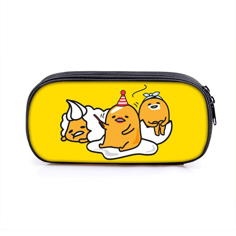 Gudetama Lazy Egg Cartoon Pen Bag With Large Capacity For Kids Students School Supplies