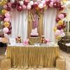 Table Cloth Polyester Rectangle Table Skirt Sparkle Party Wedding Christams Banquet Baby Shower Birthday Cake Table Decoration