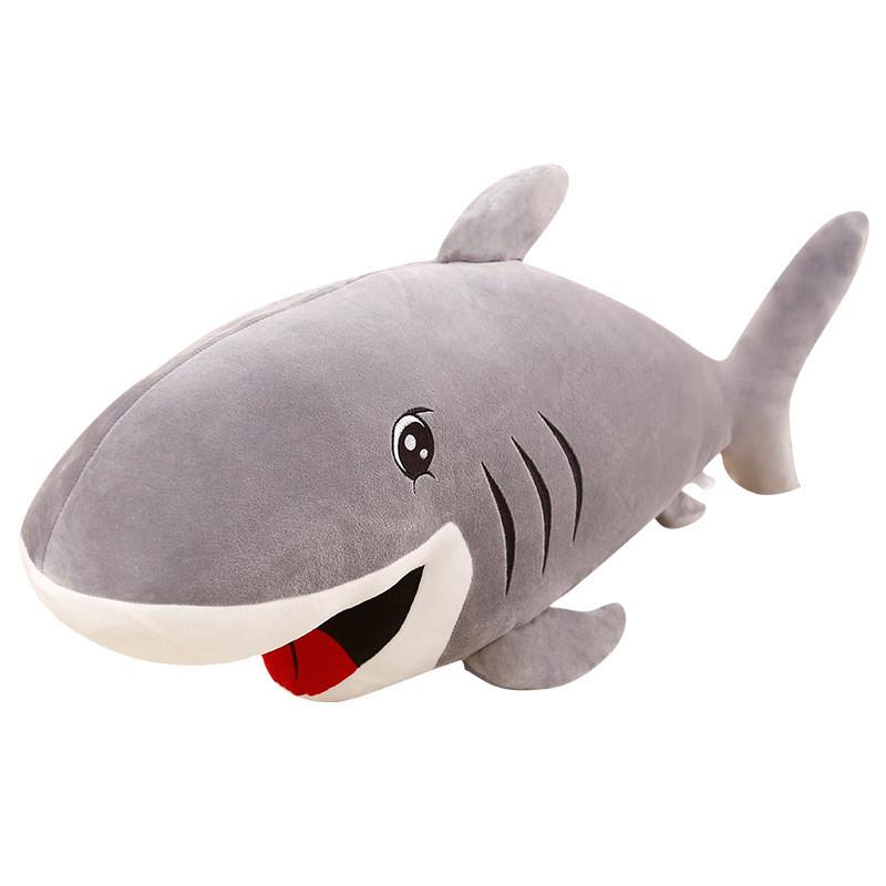 Plush Big Shark Toy White Shark Holding Sleep Ragdoll Child Female Birthday Gift