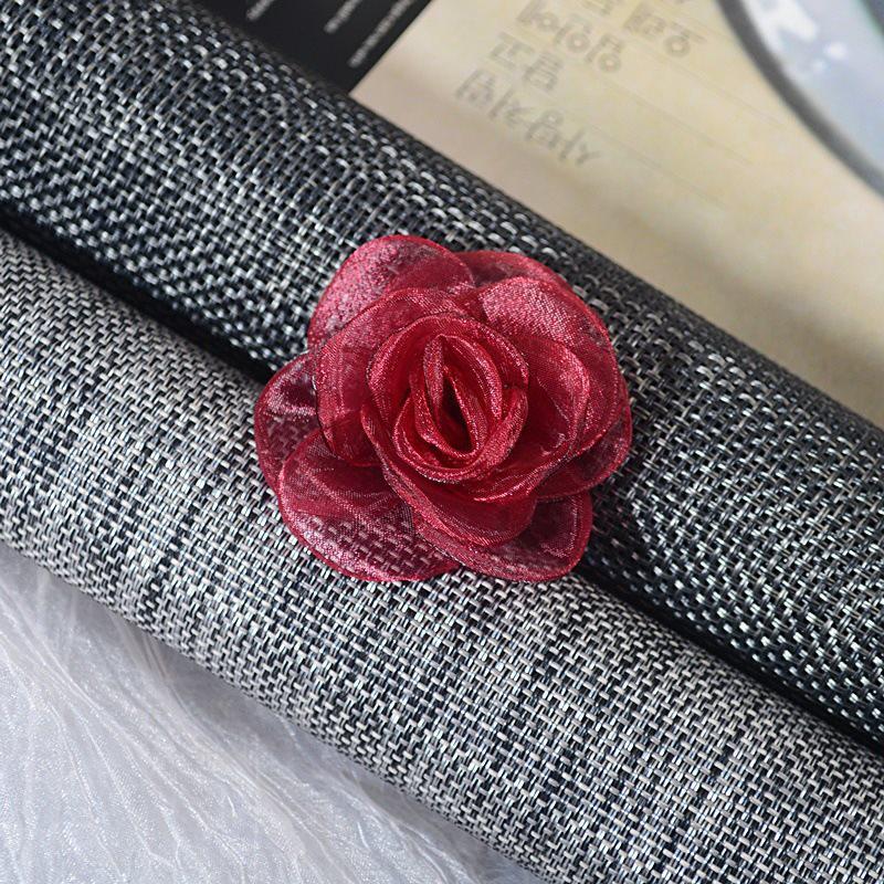 Korean Style 15-Piece Gauze Snow Fabric Flowers for DIY Clothing, Hair Clips, Jewelry Accessories